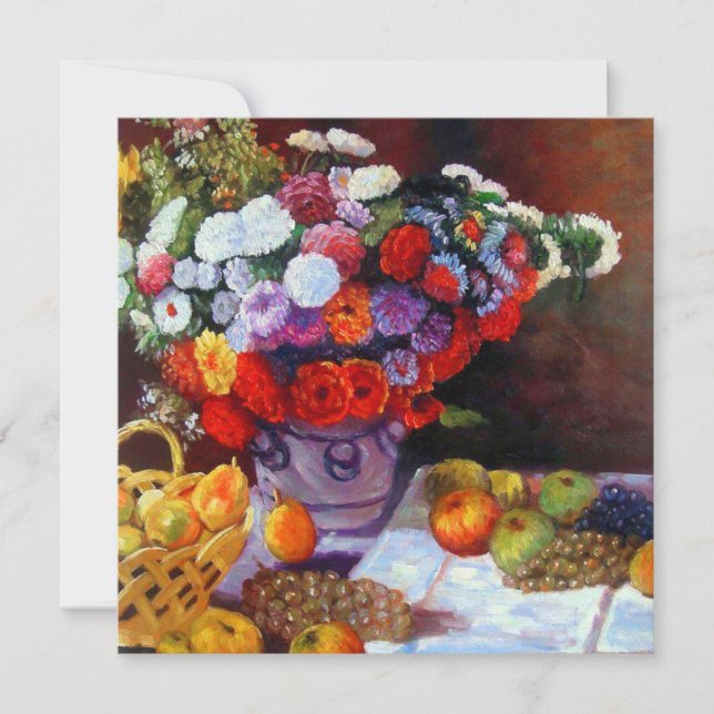 Monet Flowers and Fruit Invitation (Front)