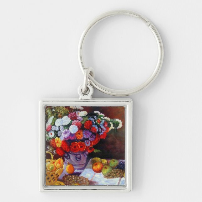 Monet Flowers and Fruit Key Ring (Front)