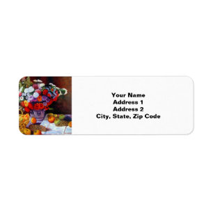 Monet Flowers and Fruit Return Address Label