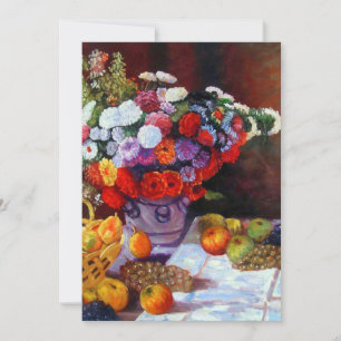 Monet Flowers and Fruit Save The Date Card
