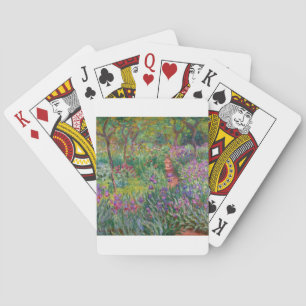 monet flowers vintage the-iris-garden-at-giverny playing cards