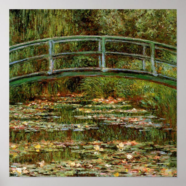 Monet French Japanese Bridge Art Poster (Front)