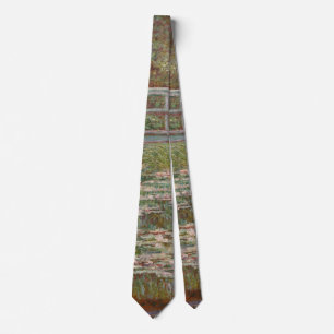 Monet French Japanese Bridge Art Tie