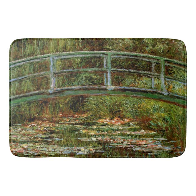 Monet French Japanese Bridge Giverney Bath Mat (Front)