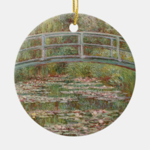 Monet French Japanese Bridge Giverney Ceramic Tree Decoration