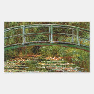 Monet French Japanese Bridge Giverney Rectangular Sticker