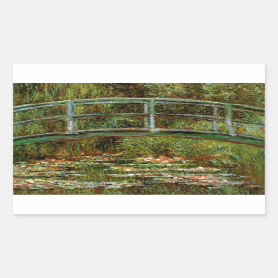 Monet French Japanese Bridge Giverney Rectangular Sticker