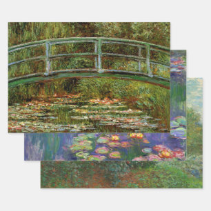 Monet French Japanese Bridge Giverney Wrapping Paper Sheet