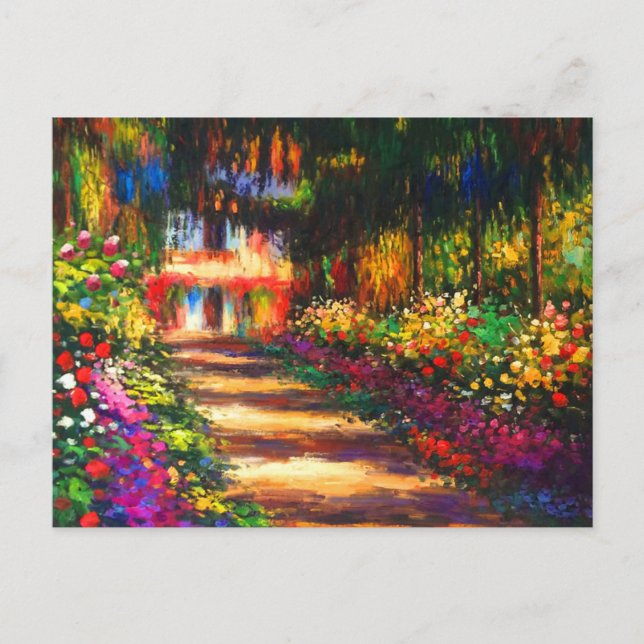 Monet Garden at Giverny Invitation Postcard (Front)