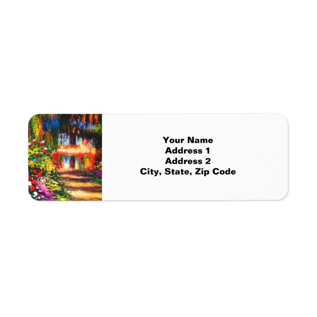 Monet Garden at Giverny Return Address Label (Front)