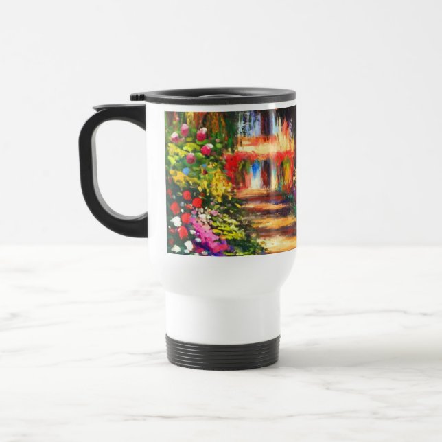 Monet Garden at Giverny Travel Mug (Left)