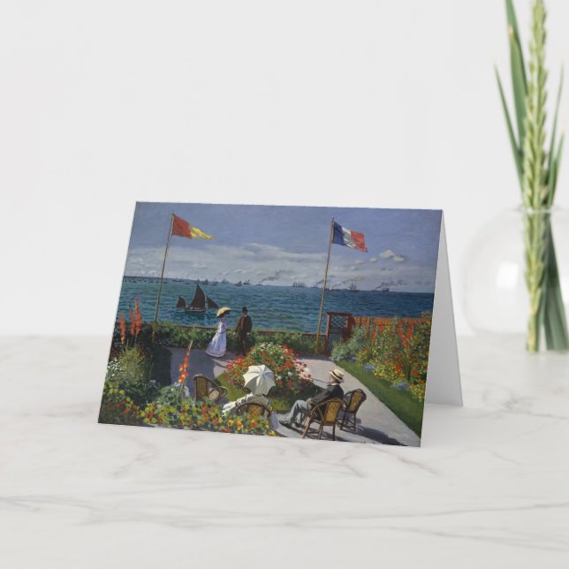 Monet Garden at Sainte-Adresse Painting Card (Front)