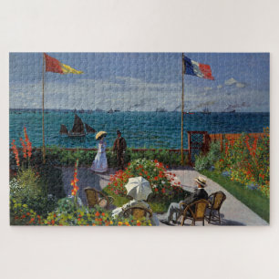 Monet Garden at Sainte-Adresse Painting Jigsaw Puzzle