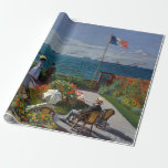 Monet Garden at Sainte-Adresse Painting Wrapping Paper<br><div class="desc">Impressionist Painting by Monet - Classic Masterpieces - Claude Monet's Impressionist Painting Series - Garden at Sainte-Adresse</div>