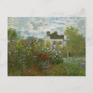Monet Garden in Argenteuil Fine Art Postcard