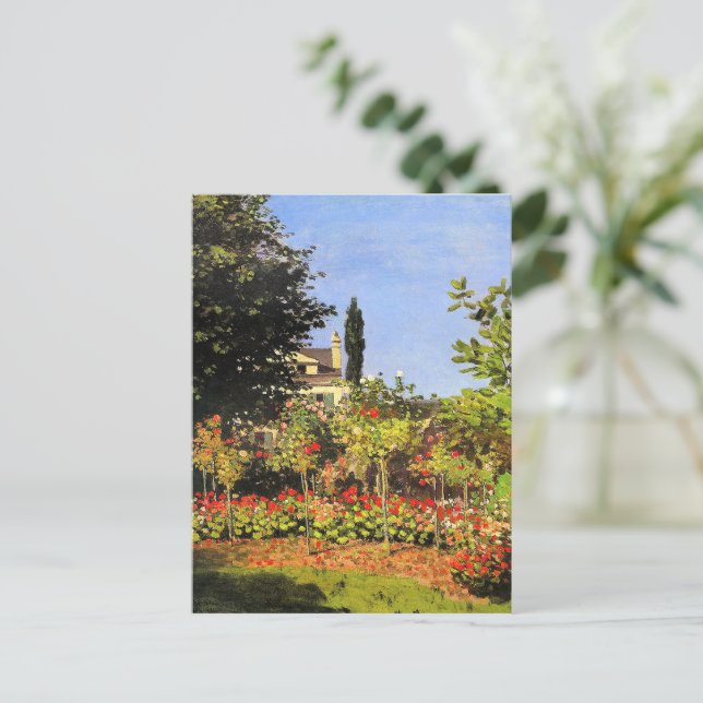 Monet - Garden in Bloom Postcard (Standing Front)