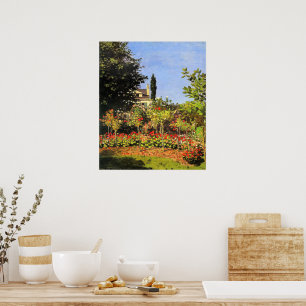 Monet - Garden in Bloom Poster