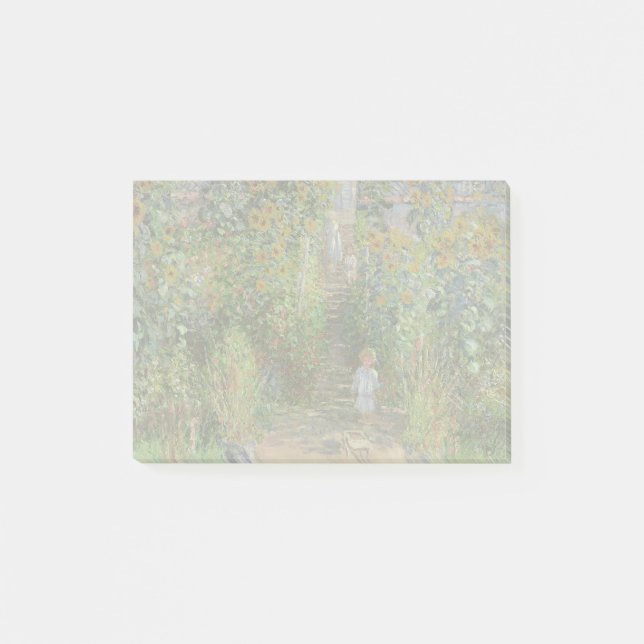 Monet Garden Vetheuil Impressionim Flower Painting Post-it Notes (Front)