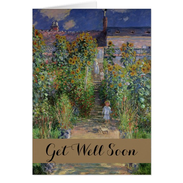 Monet Garden Vetheuil Impressionim Painting (Front)