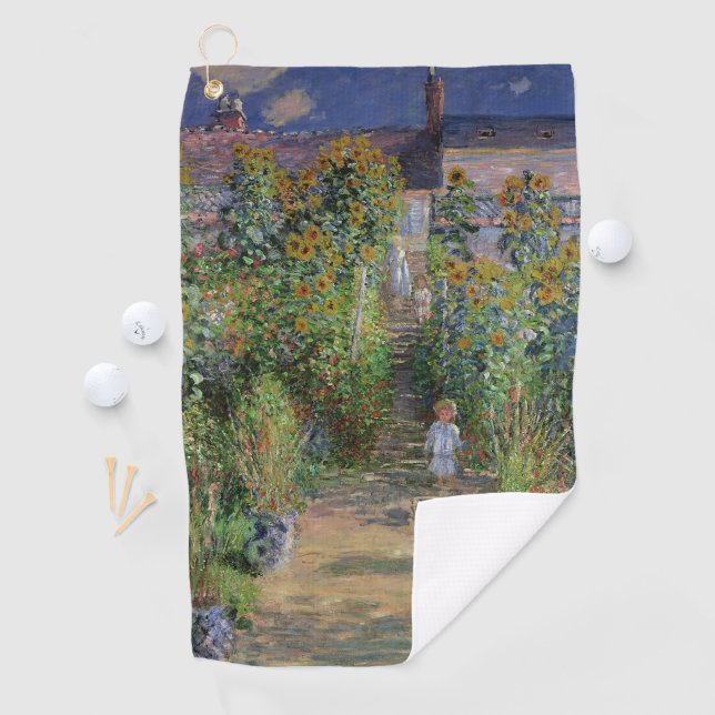 Monet Garden Vetheuil Impressionim Painting Golf Towel (InSitu)
