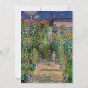 Monet Garden Vetheuil Impressionim Painting Invitation