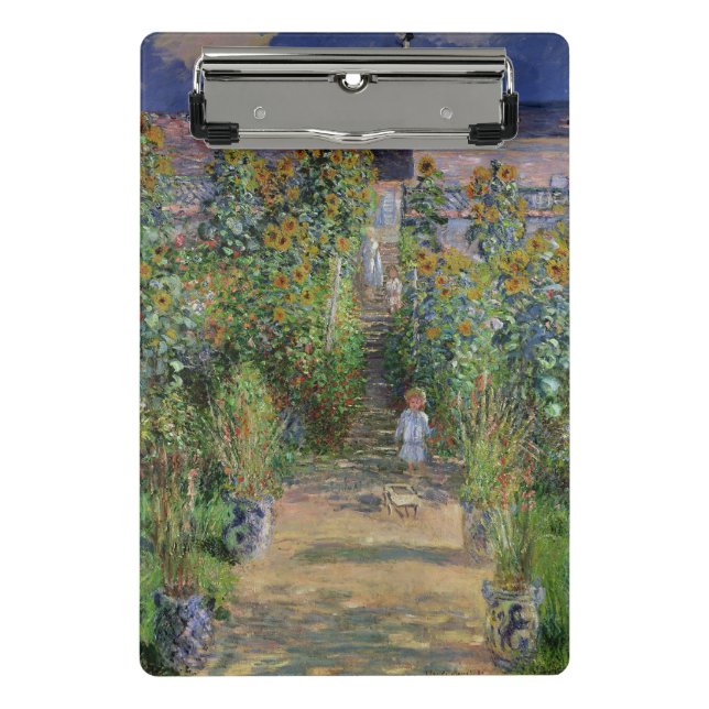 Monet Garden Vetheuil Impressionim Painting Mini Clipboard (Front)