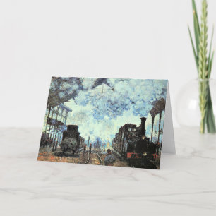 Monet - Gare St. Lazare, Arrival of Train  Card