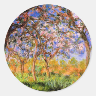 Monet - Giverny in Springtime Classic Round Sticker