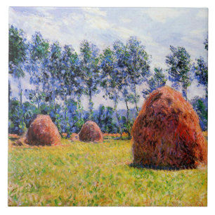 Monet - Haystacks at Giverny, 1884, Ceramic Tile
