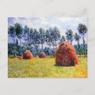 Monet - Haystacks at Giverny, 1884 Postcard