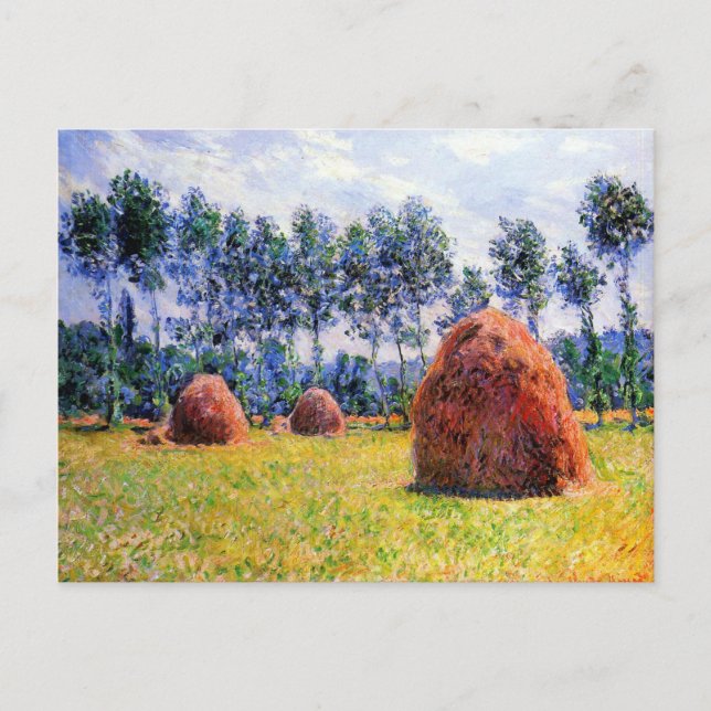 Monet - Haystacks at Giverny, 1884 Postcard (Front)