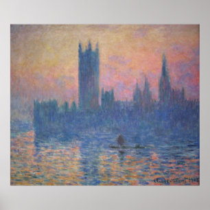 Monet - Houses of Parliament at Sunset Poster