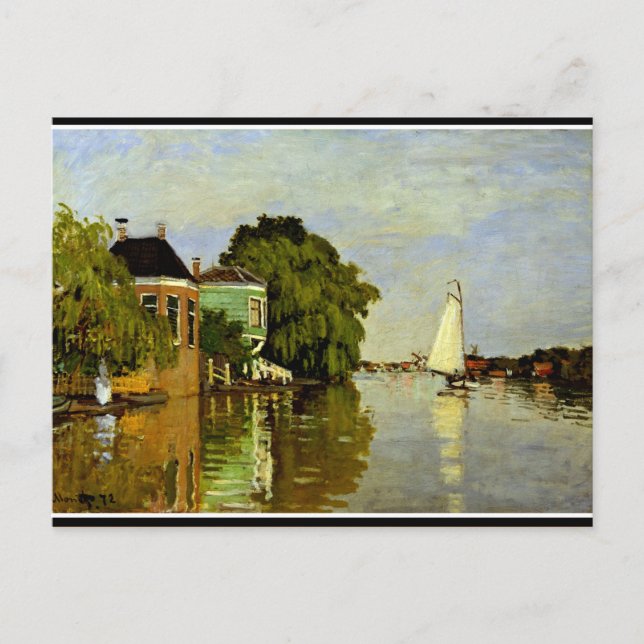 Monet - Houses on the Achterzaan Postcard (Front)