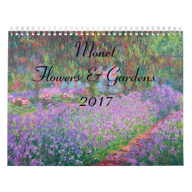 Monet Huge Flower and Gardens 2017 Calendar (Cover)