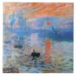 Monet - Impression, Sunrise Ceramic Tile<br><div class="desc">Impression,  Sunrise,  famous painting by Claude Monet</div>