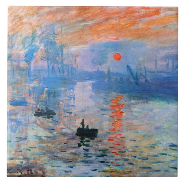 Monet - Impression, Sunrise Ceramic Tile (Front)
