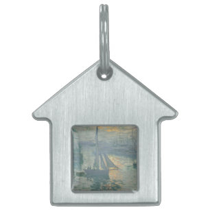 Monet Impression Sunrise Marine Classic Painting Pet ID Tag