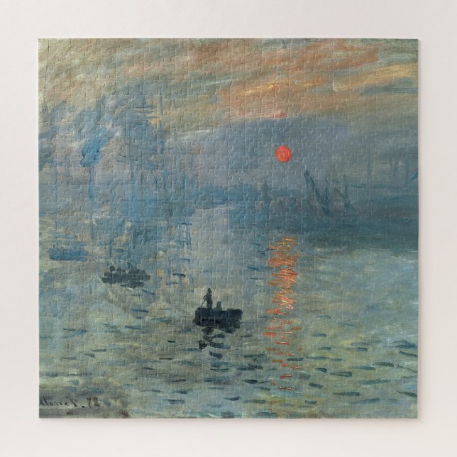 Monet Impression Sunrise Soleil Levant Painting Jigsaw Puzzle (Vertical)