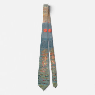 Monet Impression Sunrise Soleil Levant Painting Tie