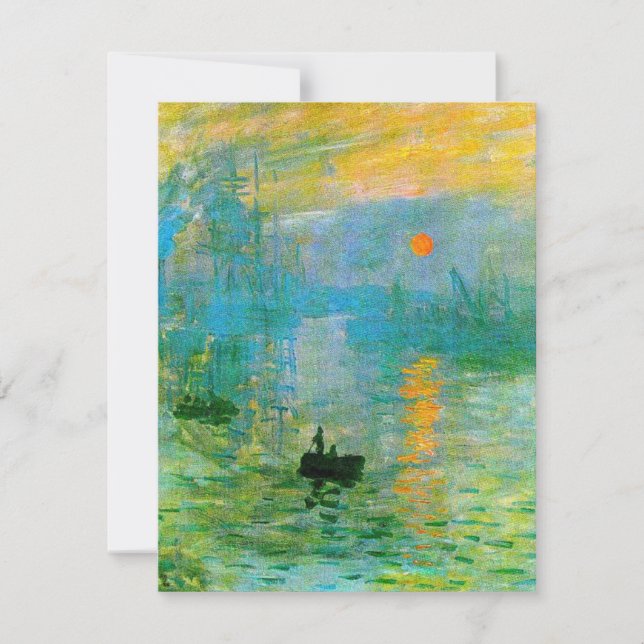 Monet Impressionism Sunrise Invitations (Front)