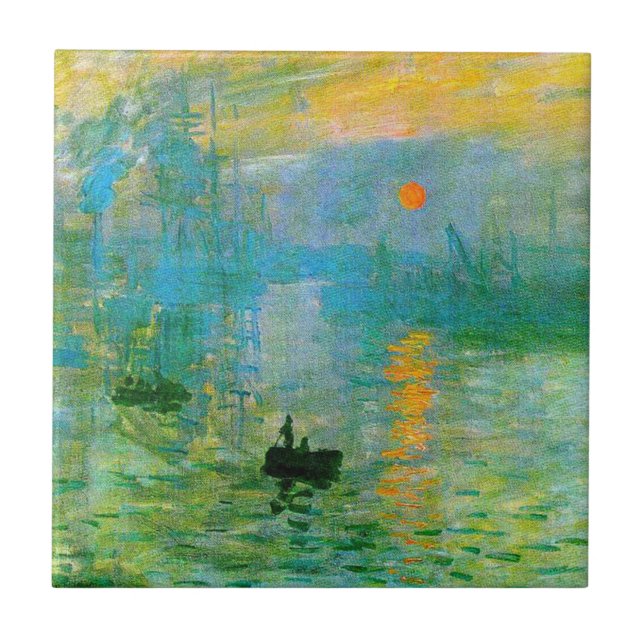 Monet Impressionism Sunrise Tile (Front)