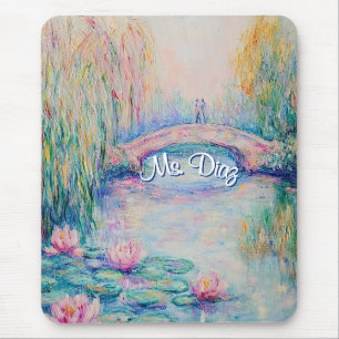 Monet Inspired Water Lillies and Bridge  Mouse Pad