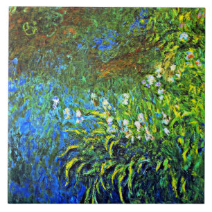 Monet - Iris at the Sea Rose Pond Ceramic Tile