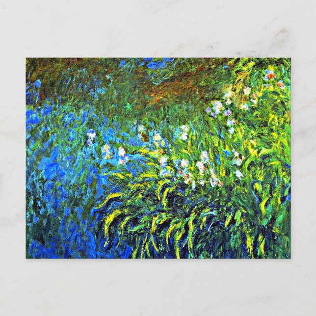 Monet - Iris at the Sea Rose Pond Postcard (Front)