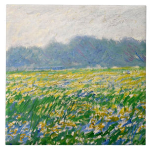 Monet - Iris field at Giverny Ceramic Tile