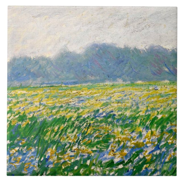 Monet - Iris field at Giverny Ceramic Tile (Front)