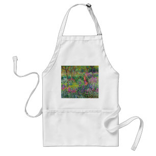 Monet Iris Garden at Giverny Apron