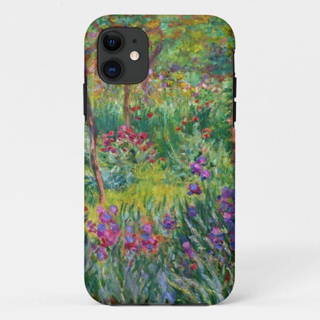 Monet Iris Garden at Giverny iPhone Case (Back)