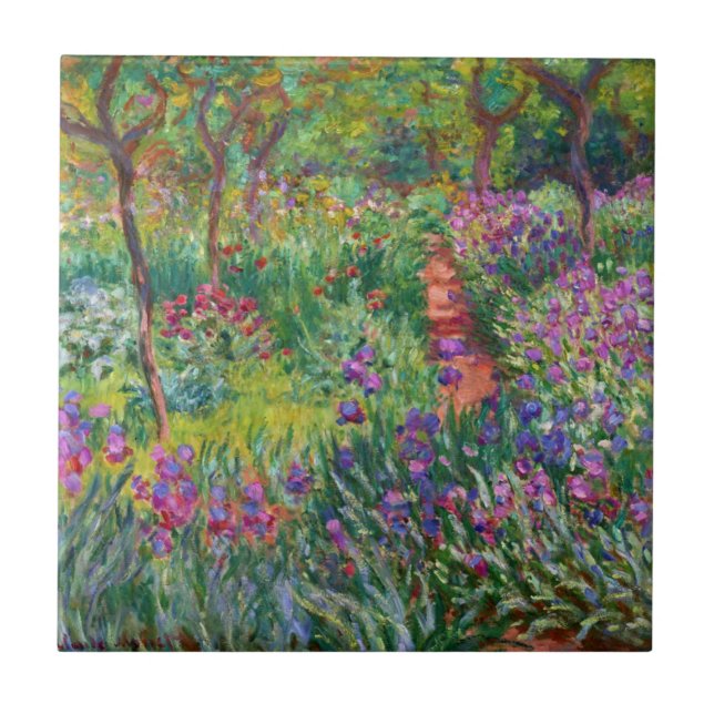 Monet Iris Garden at Giverny Tile (Front)