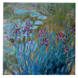 Monet - Irises and Water-Lilies Ceramic Tile